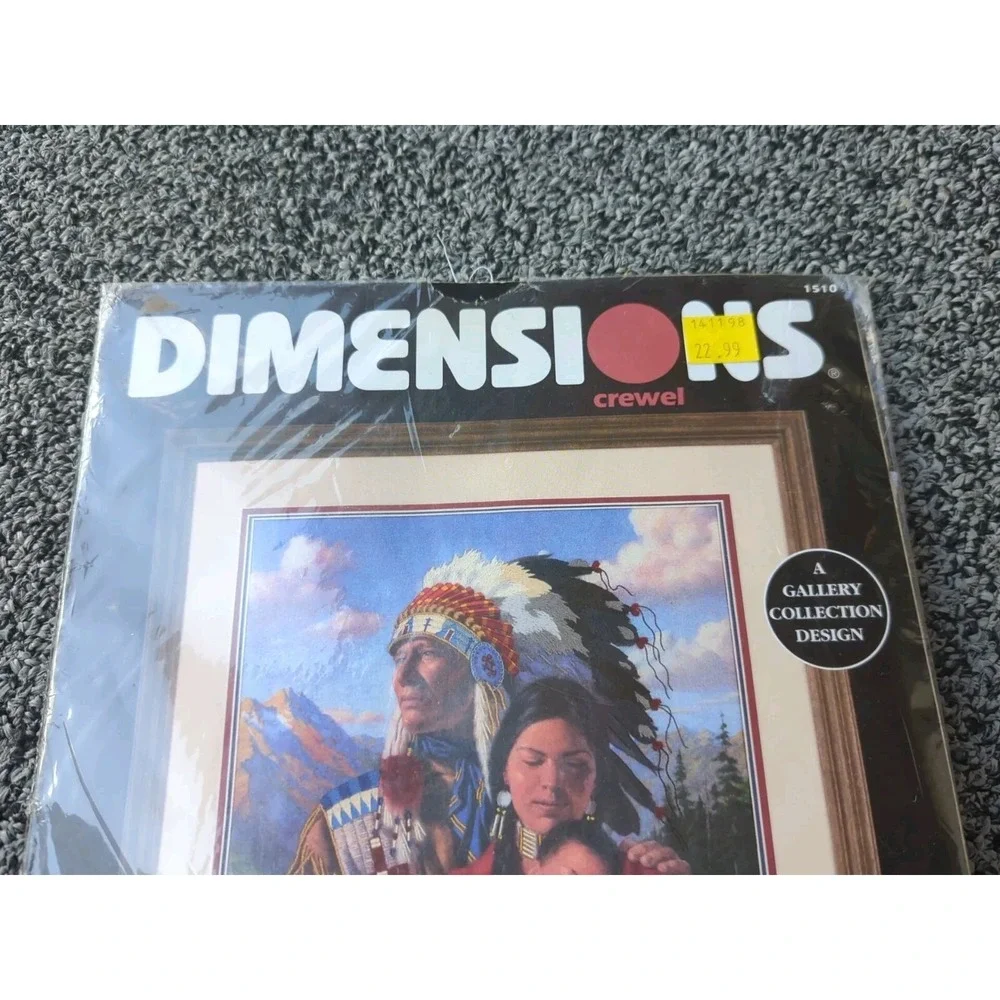 Vintage Dimensions Needlepoint Stitch Kit SIOUX FAMILY 14 X 16